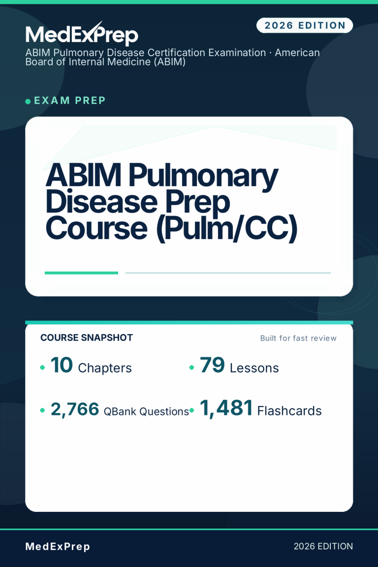 ABIM Pulmonary Disease Prep Course (Pulm/CC)