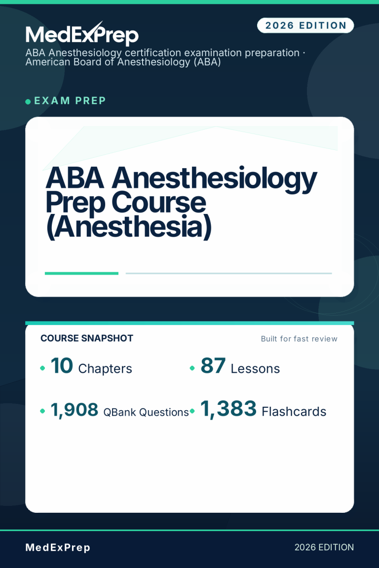 ABA Anesthesiology Prep Course (Anesthesia)