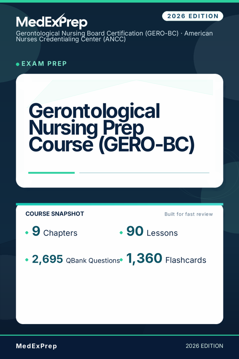 Gerontological Nursing Prep Course (GERO-BC)