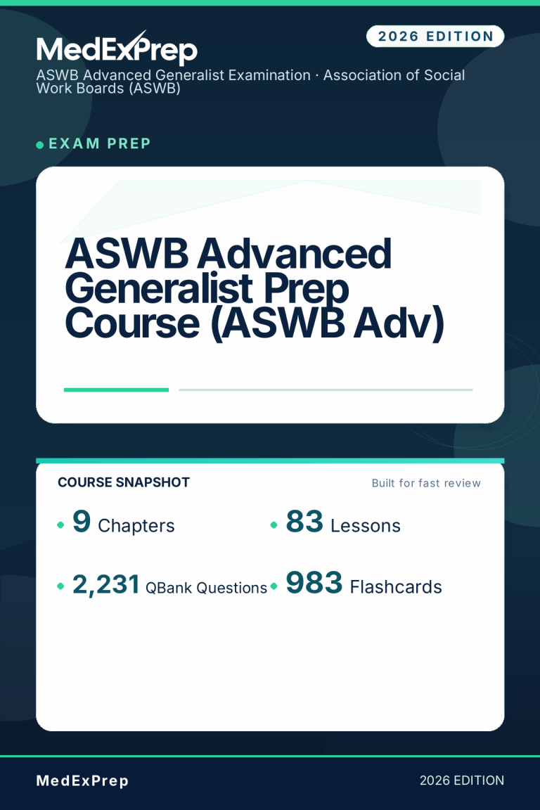 ASWB Advanced Generalist Prep Course (ASWB Adv)